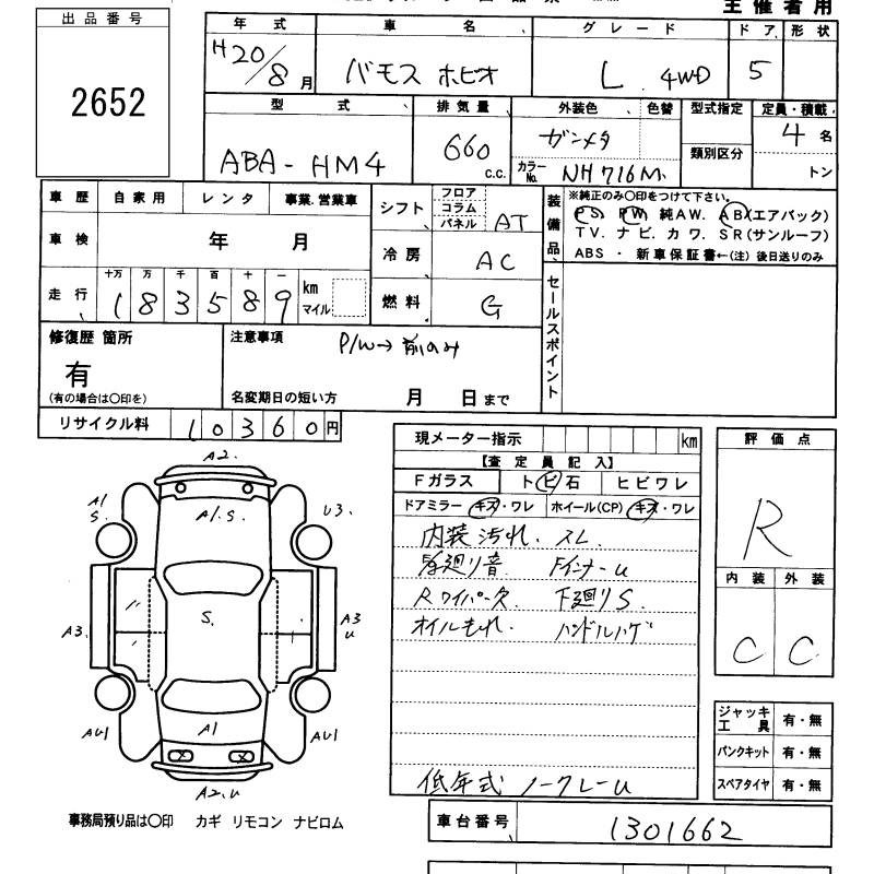 Аукционный лист