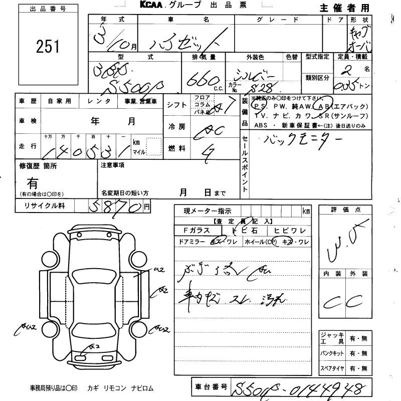Аукционный лист DAIHATSU HIJET TRUCK 2021