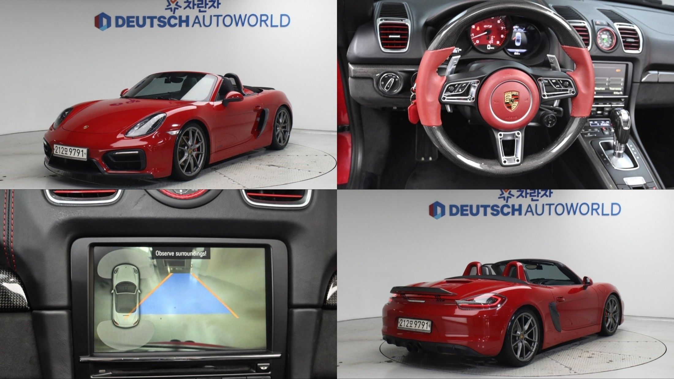 Аукционный лист PORSCHE BOXSTER 2015