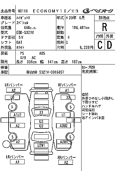 DAIHATSU HIJET VAN 2008