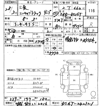 MITSUBISHI MINICAB TRUCK 2016