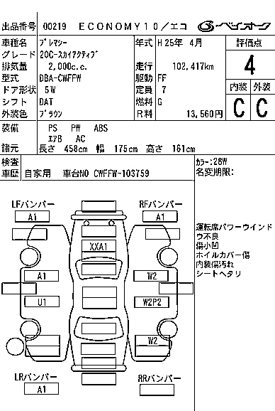MAZDA PREMACY 2013