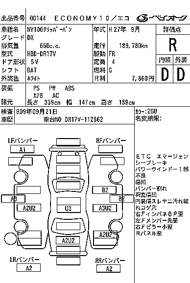 NISSAN CLIPPER VAN 2015