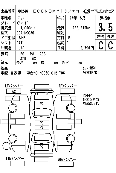TOYOTA PASSO 2012