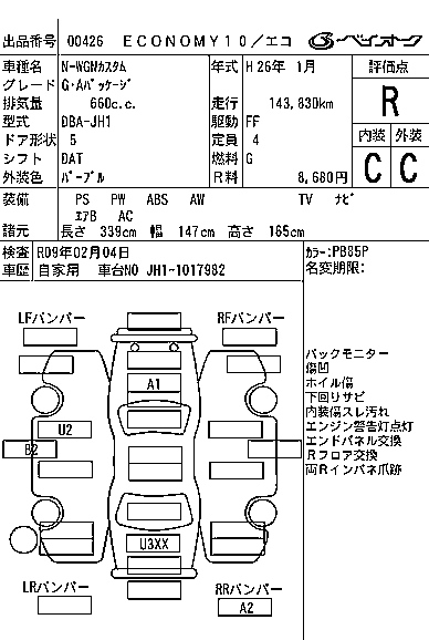 HONDA N WGN 2014