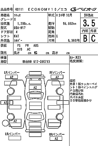 NISSAN LATIO 2012