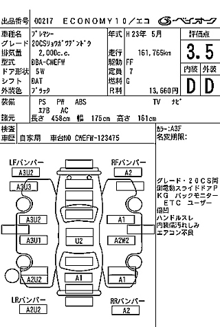 MAZDA PREMACY 2011