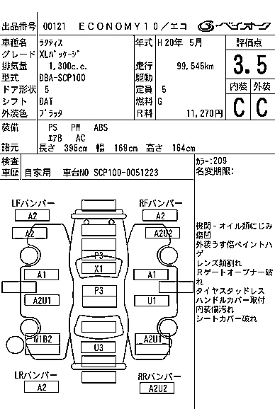 TOYOTA RACTIS 2008