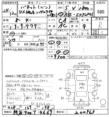 NISSAN VANETTE VAN 2012