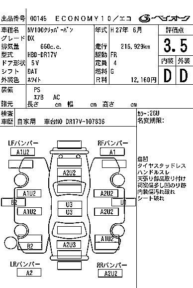 NISSAN CLIPPER VAN 2015