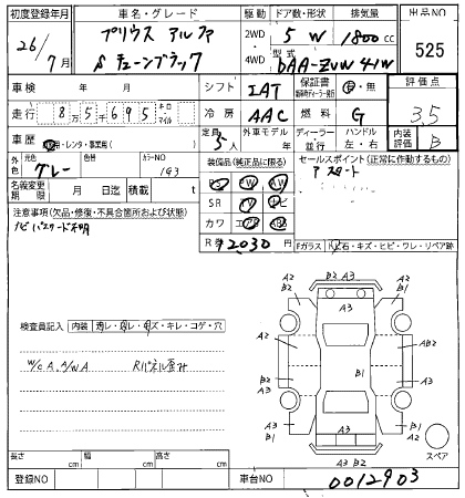 TOYOTA PRIUS ALPHA 2014