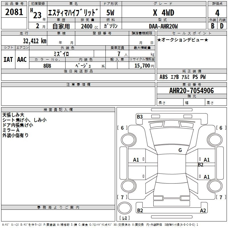 Аукционный лист