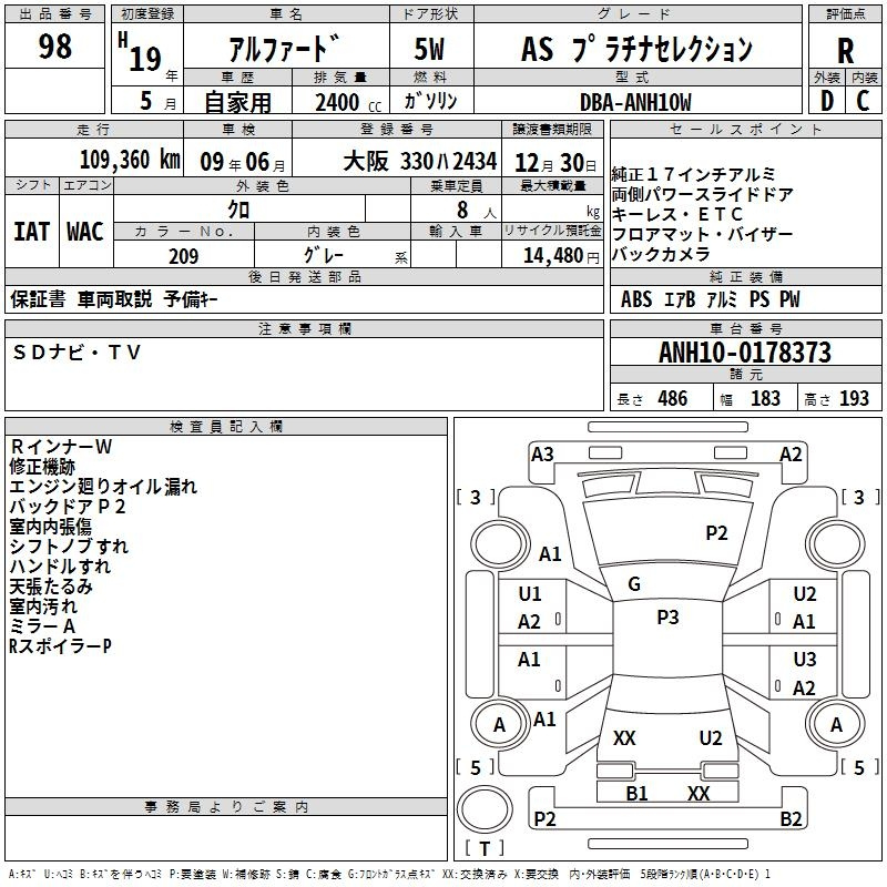 Аукционный лист NISSAN SERENA 2022