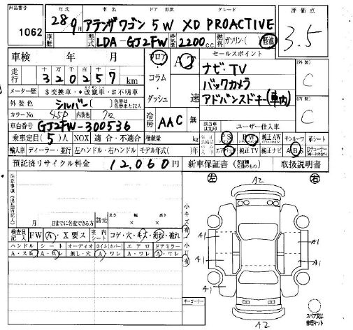 Аукционный лист MAZDA ATENZA WAGON 2016