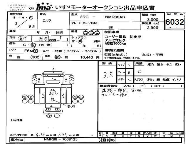 Аукционный лист ISUZU ELF 2021